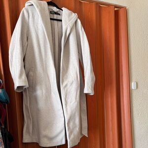 Zara Soft Gray Hooded Coat